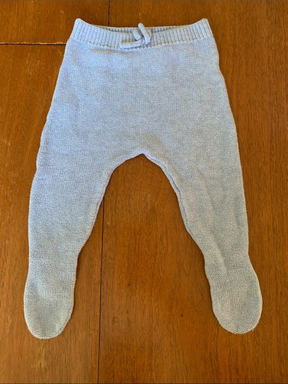 🫐3/$30 Zara Baby Blue Knitted Footed Pants size 3-6m